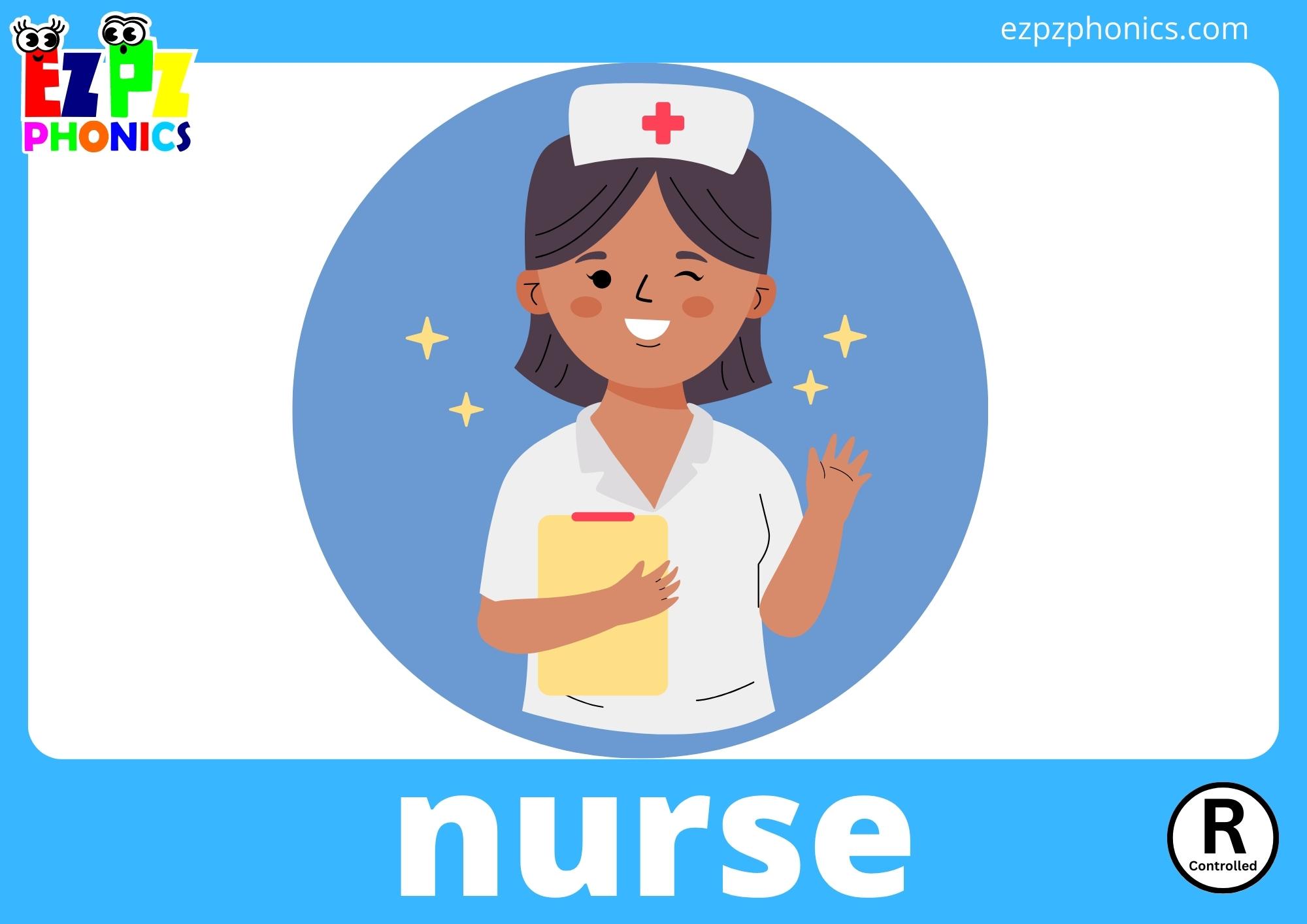 ur One Syllable R-Controlled Words Phonics Flashcards with Images and Words Free Printable PDF or View Online For Homeschool Parents and Teachers to Teach Kindergarten and Preschool Children